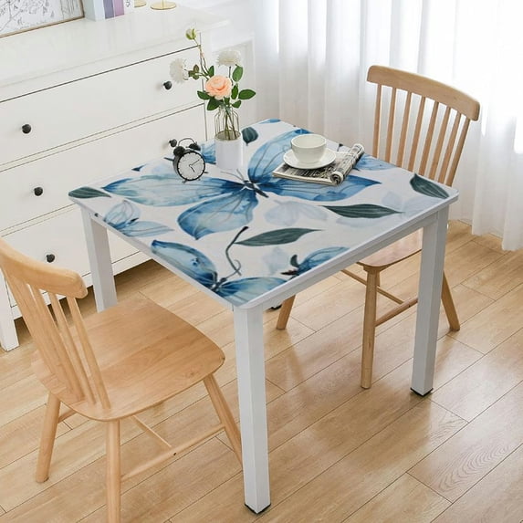 nygtbtfer Square Fitted with Elastic Edge, Table Covers, Washable Polyester Table Cloths for Kitchen Dining Picnic Party 52*52