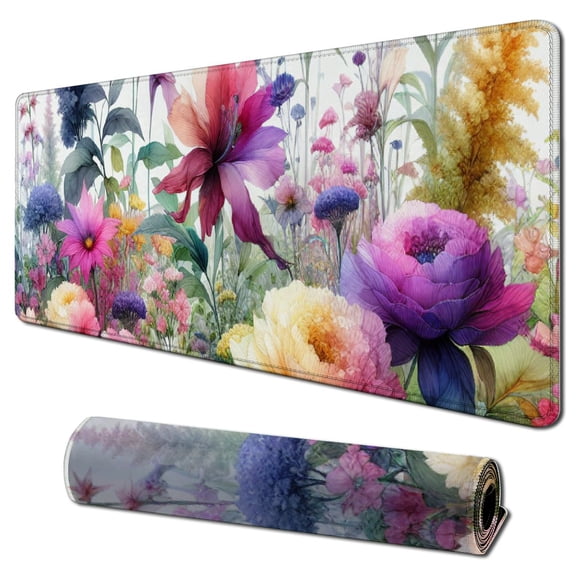 nygtbtfer Square Mouse Pad Beautiful Flowers Plants, Personalized Premium-Textured Custom Mouse Mat Design, Washable Mousepad Lycra Cloth, Non-Slip Rubber Base Computer Mouse Pads for Wireless Mouse