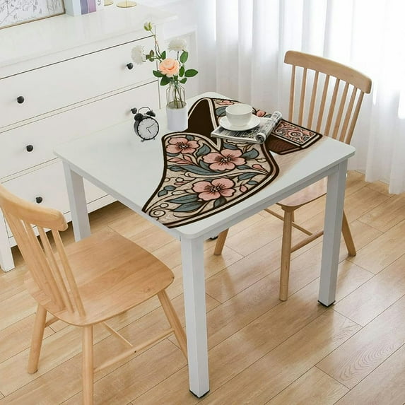 nygtbtfer Square Tablecl Tablecloths,Wipeable Table Cloth Wrinkle-Free for Round/Rectangle/Oval/Square/Party/Wedding,Summer Yellow Lemon Purple Watercolor