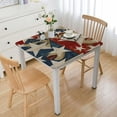 thumbnail image 1 of nygtbtfer Square Tablecloth , Blue Red Star Washable Table Cover for Party Picnic Dinner Decor, 1 of 7