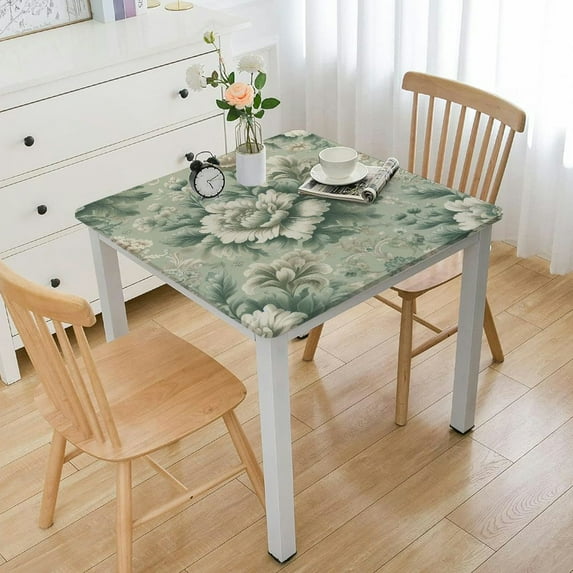 nygtbtfer Square Tablecloth, Handblock Print Floral Table Cloth Linen for Kitchen Dining I Parties, Weddings, Christmas, Outdoors, Thanksgiving I Fall Home Decor