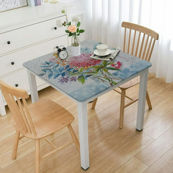 nygtbtfer  Square Tablecloth, Nottingham Garden, Wrinkle and Stain Resistant Fabric Floral Table Cloth, Multicolor