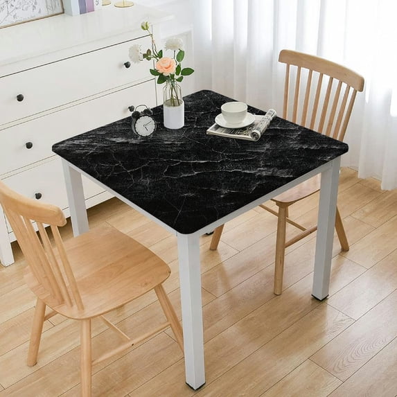 nygtbtfer Square Tablecloth , Washable Fabric Table Cloth for Indoor Outdoor Use, Abstract Marble Texture Print Oil-Proof Table Cover, Reusable Tablecloths