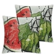 thumbnail image 1 of nygtbtfer  Summer Throw Pillow Covers Summer Watermelon Gnome Truck Pillow Case White Black Stripes Cushion Case for Home Indoor Outdoor Sofa Couch Office Decoration White, 1 of 7