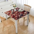 thumbnail image 1 of nygtbtfer Table Cloth, Fitted Tablecloths with Elastic Edge, Wipeable Table Cover for Kitchen Wedding Silver Plant Leaves Flower, 1 of 7