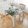 thumbnail image 1 of nygtbtfer Table Cloth, Fitted Tablecloths with Elastic Edge, Wipeable Table Cover for Kitchen Wedding Spring Red Blue Flower Plant, 1 of 7