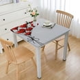 thumbnail image 1 of nygtbtfer Table Cloth, Fitted Tablecloths with , Wipeable Table Cover for Kitchen Wedding Red Love Minimalist White, 1 of 7