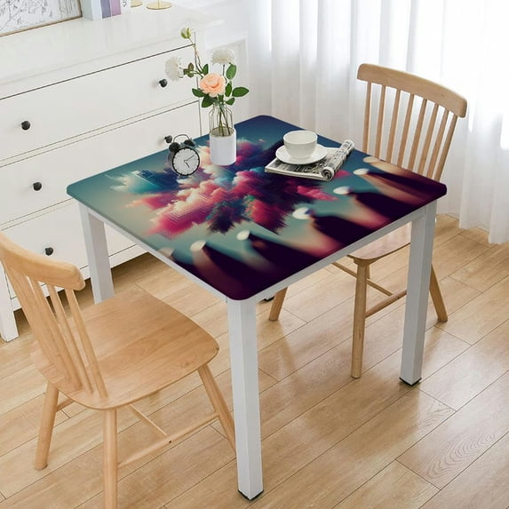 nygtbtfer Table Cloth for Rectangle Tables, Tablecloths Wrinkle Resistant Table Cover for Kitchen, Table Cloth for Dining Farmhouse Decor Tables Cloth Cover Elastic Edge