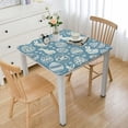 thumbnail image 1 of nygtbtfer Tablecloth Fitted Table Cover, Elastic Tablecloths Outdoor Indoor Stretch Cloth Tablecover for Dinner, Party, Shower, Blue Easter Rabbits Spring Holiday White, 1 of 7