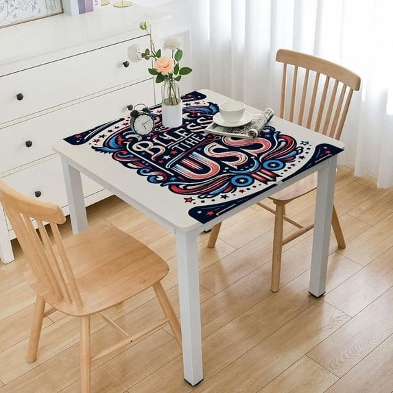 nygtbtfer Tablecloth, Fitted Table Cover with Elastic for Tables, Rustic Table Cloth Outdoor Indoor Dinning Party Tablecloths White