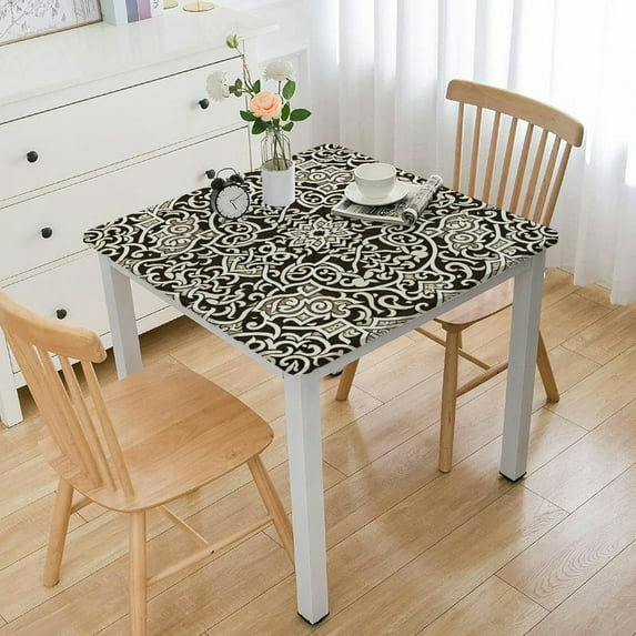 nygtbtfer Tablecloth Flower Pattern Polyester Table Cloth Spill Proof Dust-Proof Wrinkle Resistant Table Cover for Kitchen Dining Tabletop Decoration