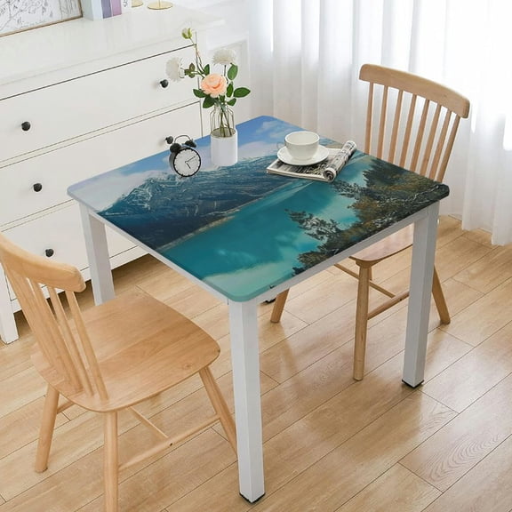 nygtbtfer Tablecloth, Landscape Printed Tablecloth Personalized Fitted Table Cloth for Table Waterproof Wipeable Circular Table Cover, 40*40