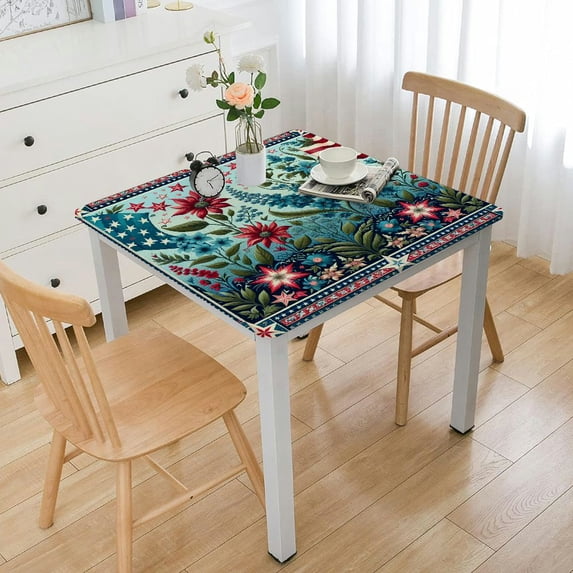 nygtbtfer Tablecloth Round, Watercolor Poppy Flowers Table Cover for Party Picnic Dinner Decor