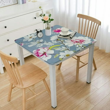 nygtbtfer Tablecloth  Spring Flowers Branch On Grey Tablecloths for Circular Table Cover Table Cloth Polyester Farm Table Cloth Great for Buffet Table, Parties, Holiday Dinner &amp; More 36*36