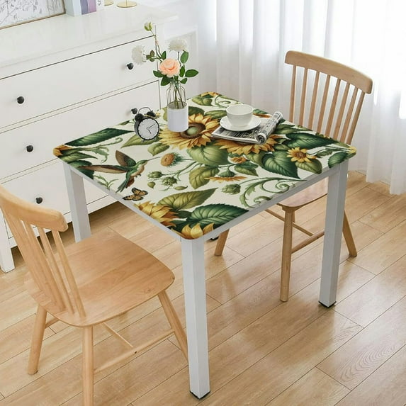 nygtbtfer Tablecloth Yellow Floral Table Cloth for Rectangle Tables Summer Spring Tablecloth Indoor/Outdoor Stain and Wrinkle Resistant Table Cloth for Easter Picnic and Kitchen