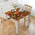 thumbnail image 1 of nygtbtfer Thanksgiving Pumpkin Square Tablecloth with Elastic Edge, Fall Fitted Table Cloth Wipeable Square Table Cover for Dining Kitchen Party Patio Table white, 1 of 8