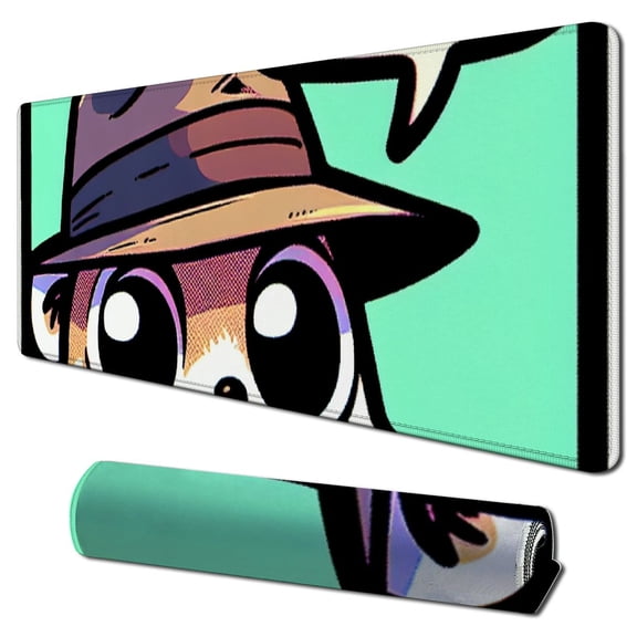 nygtbtfer This is Fine Dog Fire Funny Meme Mouse Pad Non-Slip Gaming Mouse Pad with Stitched Edge Computer Pc Mousepad Rubber Base for Office Home 31.5x11.8 in