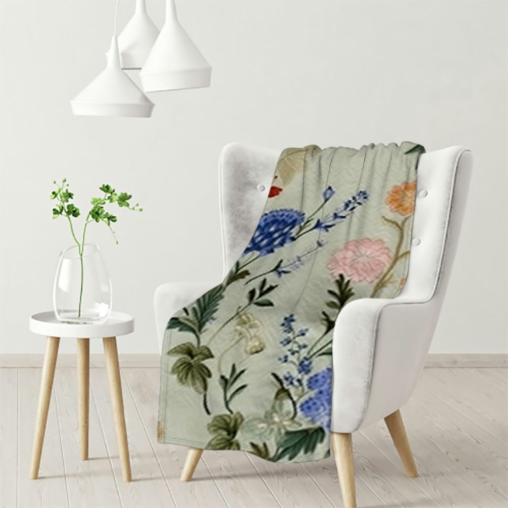 100%Cotton Flower Adult Bedcover Sofa Blanket