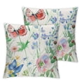 thumbnail image 1 of nygtbtfer Throw Pillow Birds Decorative Pillows Soft Velvet Outdoor Cushion Cases for Couch Sofa Bed Home Decor Set of 2 White, 1 of 7
