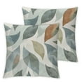 thumbnail image 1 of nygtbtfer  Throw Pillow Cases Pack of 2 Cozy Fleece Falling Dahlia Floral Flowers Petals Decorative Cushion Covers for Couch Bed Sofa Farmhouse Decoration  Smoke Blue Grey White, 1 of 7