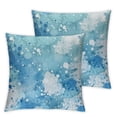 thumbnail image 1 of nygtbtfer Throw Pillow Cases Pack of 2 Two-Tone Abstract Splash-Ink Painting Decorative Cushion Covers for Couch Bed Sofa Farmhouse Decoration Teal Grey White, 1 of 7
