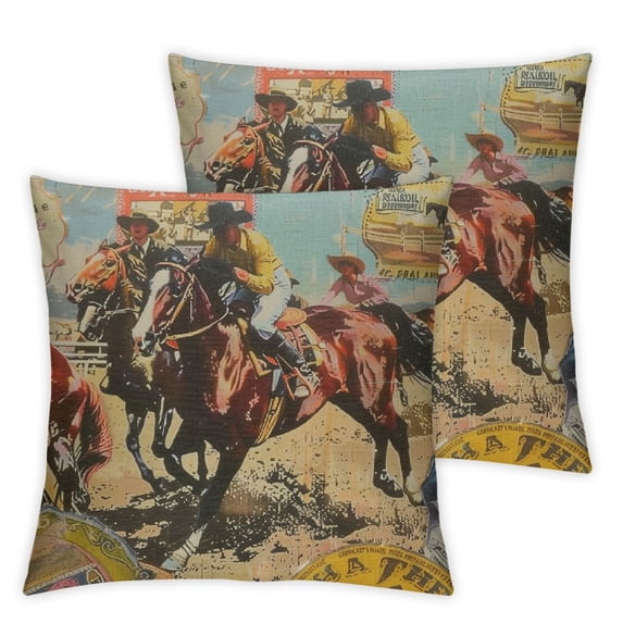 nygtbtfer Throw Pillow Cover Real Far East Round Up Win Ride Wreath Pillow Decorative Men Women Boy Girl Room for Home Couch White