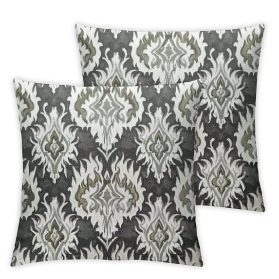 nygtbtfer Throw Pillow Cover Seamless Pattern with Large Gray Ornament Vector Print for Fashion Home Decorative Square Pillow Case Cushion Cover White