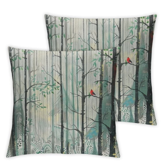 nygtbtfer Throw Pillow Cover Tree Wild Pillow Case Decorative Men Women Boy Girl Room Cushion Cover for Home Couch Bed White