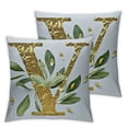 thumbnail image 1 of nygtbtfer Throw Pillow Covers Pillow Case Pillow Covers Plant Alphabet Initial Letter Throw Pillow Covers Cushion Case Spring Home Decorative for Couch Bed Sofa Living Room White, 1 of 7