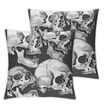 thumbnail image 1 of nygtbtfer  Throw Pillow Covers Polyester Pillow Case,Fashionable Decorative Square Pillowcases Covers for Couch Sofa Bed,Living Room Sofa,Farmhouse,,Black and White Skull White, 1 of 7