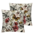 thumbnail image 1 of nygtbtfer Throw Pillow Covers se of 2 Ink Painting Traditional White Cozy Velvet Fuzzy Velvet Washable Square Living Room Bedroom Cushion Pillowcases White, 1 of 7