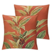 nygtbtfer  Throw Pillow Soft Cotton Bedding, Stylish Tropical Home Decor,  Birds of Paradise Orange 12x12in