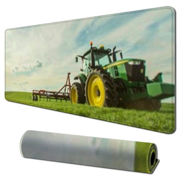 nygtbtfer Tractor Farm Mouse Pad, Washable Anti-Skid Rubber Base, Cute and Fun Girls Women Mouse Pad, for Home Office Gaming Desktop Laptop Computers, Large Size 31.5x11.8 in