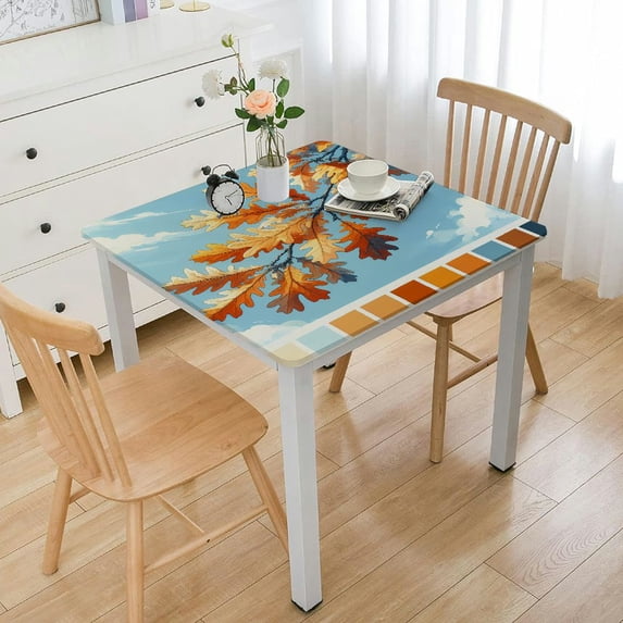 nygtbtfer Tree Leaves Sky- Table Cloth TableCloths Reusable Table Covers Durable Picnic Mat Outdoor Table Cloths Cover Protector for Parties Kitchen Dining Elastic Edge