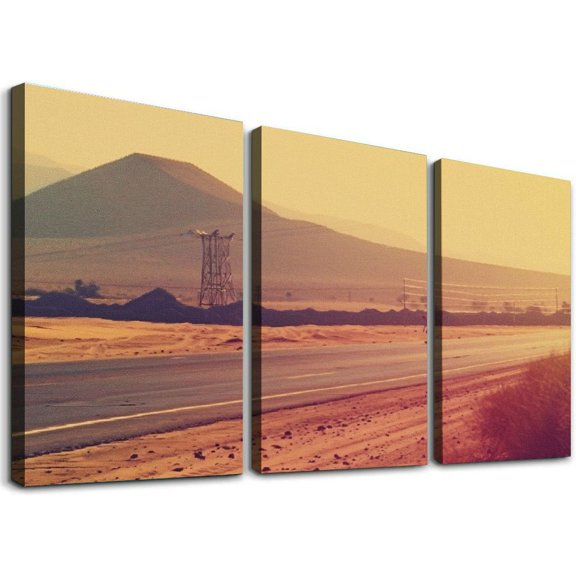 nygtbtfer USA Landscapes TREBLE Canvas Art Print Box Framed Picture Wall Hanging - Hand Framed And Ready To Hang 12x16x3pcs