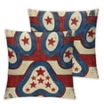 thumbnail image 1 of nygtbtfer USA Patriotic Dogs Decorative Throw Pillow Set of 2, American Stars Stripes Puppy Paw Cushion Case Decor, Home Decoration White, 1 of 7
