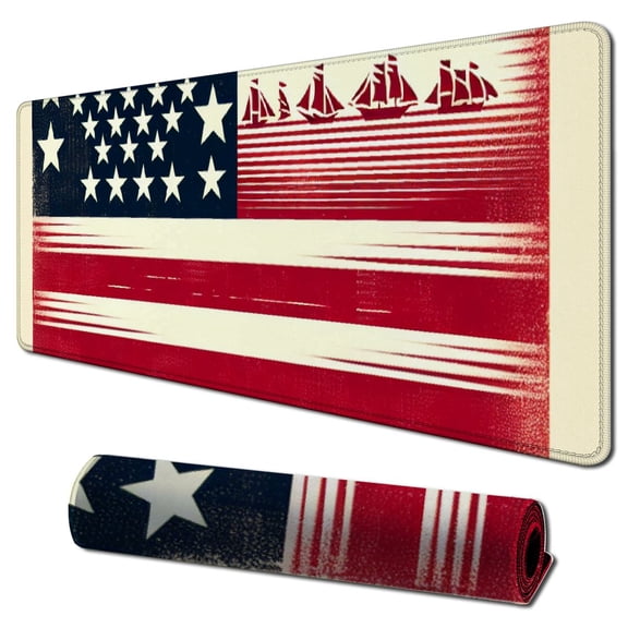 nygtbtfer United States National Flag Mousepad Non Slip Rubber Base Mouse Pads for Computers Laptop Office Desk Accessories Mouse pad  31.5x11.8 in
