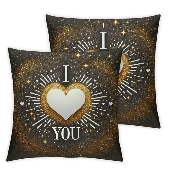nygtbtfer Valentines Pillow Gold and White Valentines Day Decor for Home Throw Cushion Case Home Decorations Pillow for Valentine’s Day Wedding Sofa Clearance