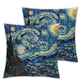 thumbnail image 1 of nygtbtfer Van Gogh Throw Pillow Cover Classic Arts Farmhouse Sky Moon Rectangle Pillow Cases Home Decorative Linen Cushion Cover for Bed Sofa White, 1 of 7