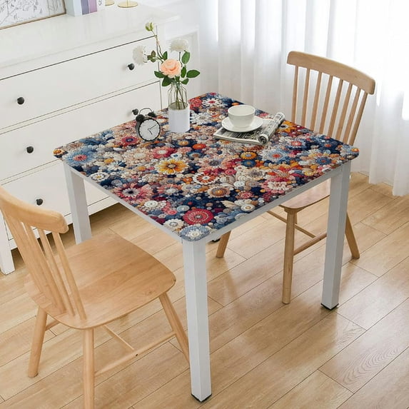 nygtbtfer Vinyl Rectangle Tablecloth, Flannel Backed Table Cloth, Easter Egg Basket