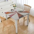 thumbnail image 1 of nygtbtfer  Vinyl Table Cover Elastic Edged Pink Grid Pattern Tablecloths Heavy Duty Fitted forSquare Table  Oil-Proof Wipeable PVC Table Cloth white, 1 of 7