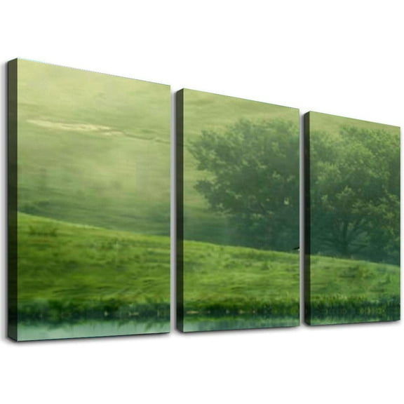 nygtbtfer  Wall Art Print On Canvas Landscape of Tuscany Modern Abstract Picture Poster for Home Decor Stretched and Framed Ready to Hang  12x16x3pcs