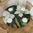 thumbnail image 1 of nygtbtfer White Magnolias Flowers Round Table Cloth, Tablecloth with Elastic Edge Fitted Table  38-42, 1 of 8