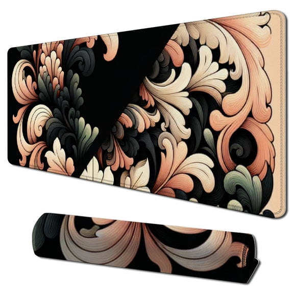 nygtbtfer Wrist Rest Support Ergonomic Gel Mouse Pad & Memory Foam Keyboard Set Non-Slip Rubber PU Base Easy Typing and Relieve Wrist Pain for Computer Office - Colorful Cat Paws 31.5x11.8 in