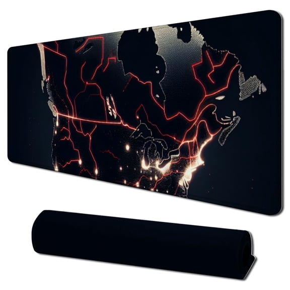 nygtbtfer XX Large Gaming Mouse Map Pad,with Non-Slip Base, and Foldable Pad,Desktop Pad Suitable for ,Suitable for Desktop,Office and Home,Black