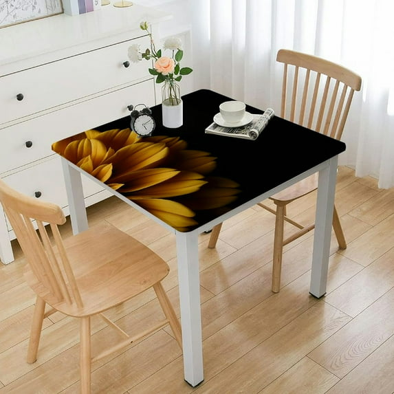 nygtbtfer Yellow Table Cloth Rectangle Tablecloth Outdoor Washable Winkle and Stain Resistant Spandex Table Cover for Kitchen Dining Tabletop Decoration