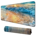 thumbnail image 1 of nygtbtfer and Desk Mouse Pad with Wrist Support Large Desk Pad Table Mat,Mousepad with for Desktop Computer -Beach 31.5x11.8 in, 1 of 6