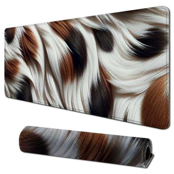 nygtbtfer hide Cow Skin Cattle Fur Non-Slip Rubber Base Mouse Mats for Computers Laptop Mouse for Men Women Boys Girls