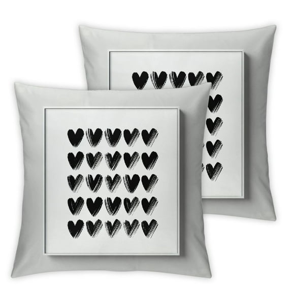nygtbtfer s Pillow Black and White Love Heart Decorations Holiday Pillows Decorative Throw Farmhouse Home Decor for s Day Gift Bedroom White