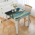 thumbnail image 1 of nygtbtfer with , Square Fitted Table Cloth, Wipeable Table Cover for Indoor Party Kitchen Dinner Fits Diameter Square Table, white, 1 of 7